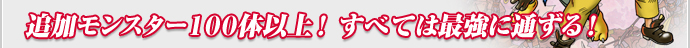 追加モンスター１００体以上！ すべては最強に通ずる！