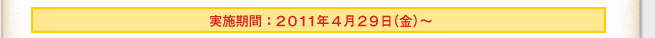 実施期間：２０１１年４月２９日～